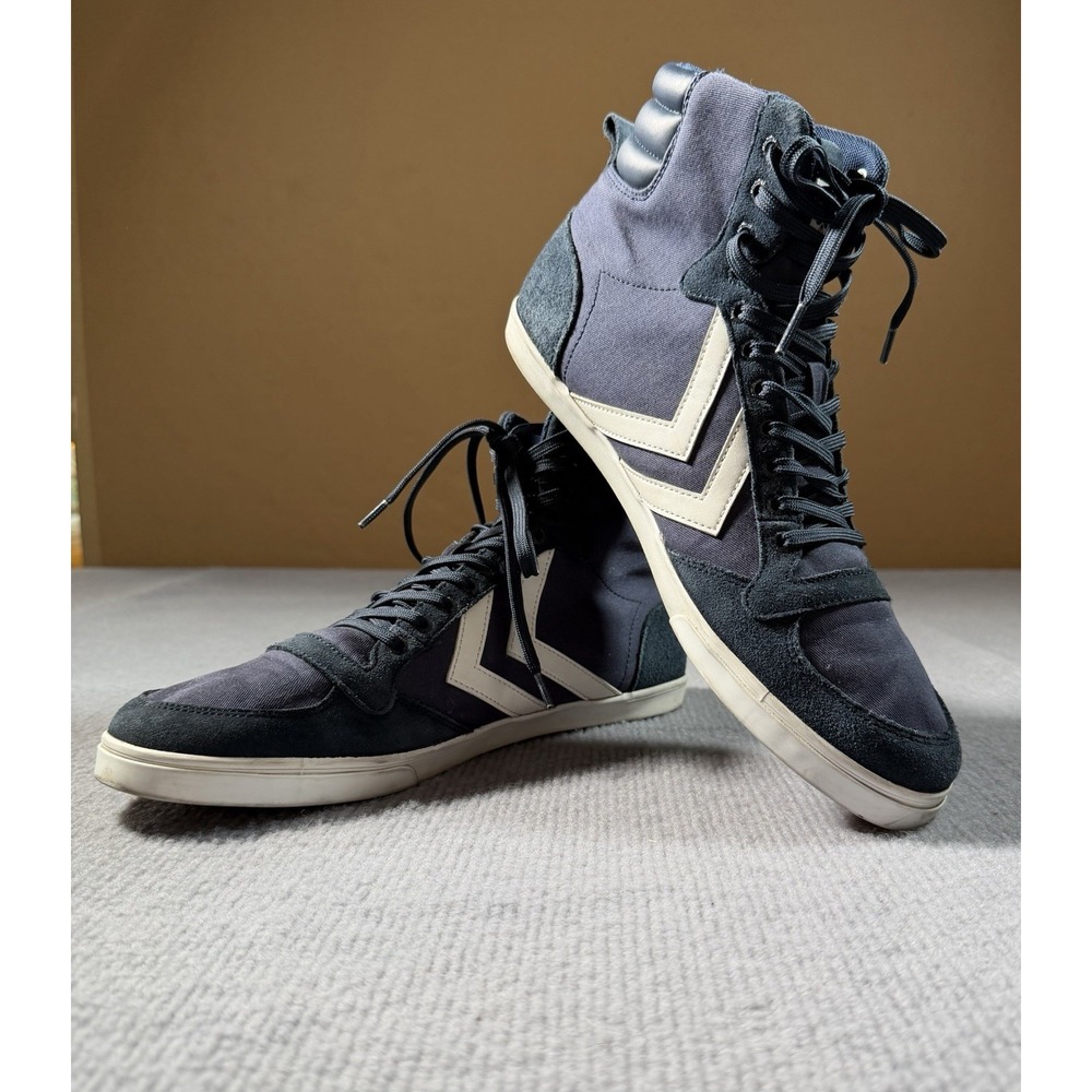 Hummel Slimmer Stadil High Top Shoes Mens US 10.5‎ Blue Sneakers